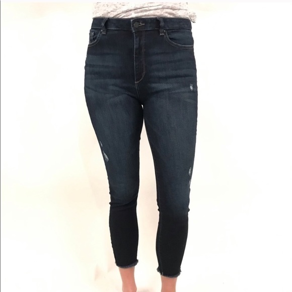 DL1961 Denim - DL1961 dark wash Chrissy Trim tone skinny jean